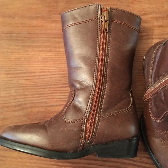 L’amour Western Brown Boots - Size 7 Toddler Girl - Picture 3 of 8